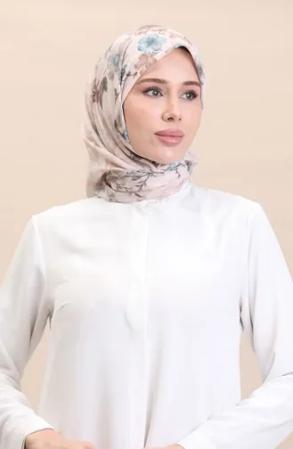 Gemusterter Schal CVS-12 Yavruağzı Türkis 12