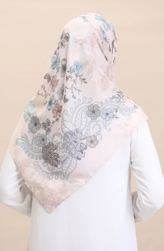 Gemusterter Schal CVS-12 Yavruağzı Türkis 12