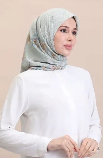 Écharpe à Motifs Flover-02 Vert D`eau 02