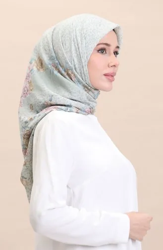 Écharpe à Motifs Flover-02 Vert D`eau 02