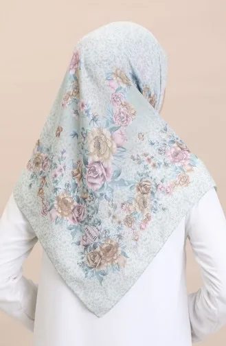 Écharpe à Motifs Flover-02 Vert D`eau 02