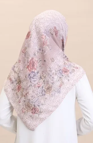 Écharpe à Motifs Flover-04 Vison Lilas 04