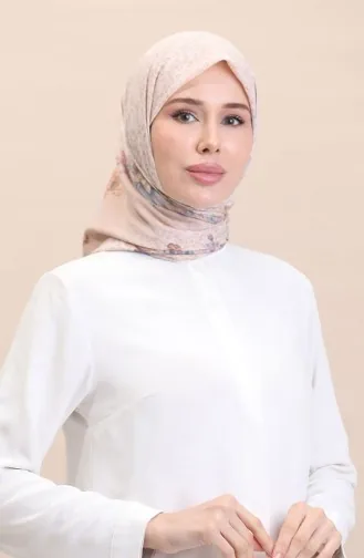 Sjaal Met Patroon Flover-06 Zalm 06