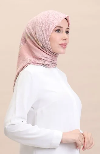 Patterned Scarf Flover-09 Pink 09