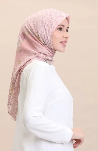 Patterned Scarf Flover-09 Pink 09