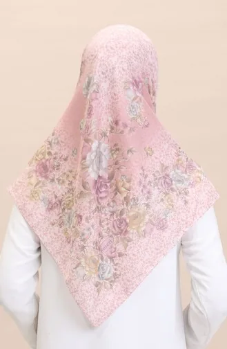 Patterned Scarf Flover-09 Pink 09