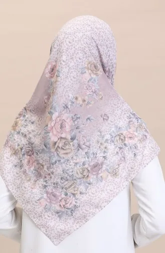 Écharpe à Motifs Flover-11 Vison Clair 11