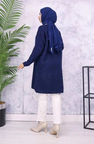 Knopfdetaillierter Cord-Cardigan 3091-01 Marineblau 3091-01