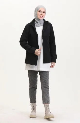 Fleece Met Opstaande Kraag 0860-01 Zwart 0860-01