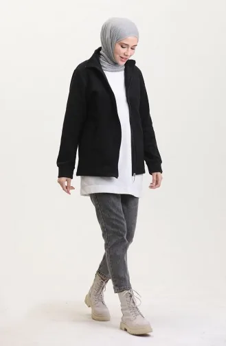 Fleece Met Opstaande Kraag 0860-01 Zwart 0860-01