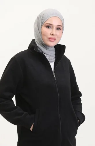 Fleece Met Opstaande Kraag 0860-01 Zwart 0860-01