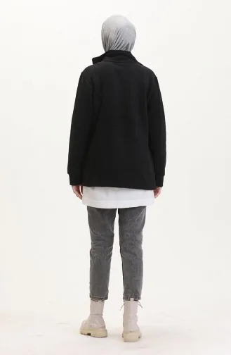 Fleece Met Opstaande Kraag 0860-01 Zwart 0860-01