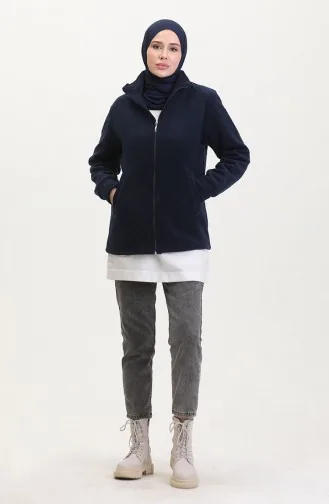Stehkragen-Fleece 0860-02 Marineblau 0860-02