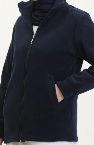 Stehkragen-Fleece 0860-02 Marineblau 0860-02