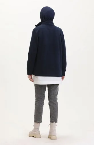 Stehkragen-Fleece 0860-02 Marineblau 0860-02