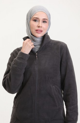 Mandarin Collar Fleece Jacket  0860-05 Gray 0860-05