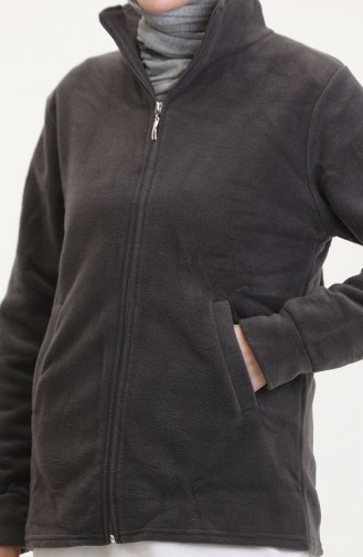 Mandarin Collar Fleece Jacket  0860-05 Gray 0860-05