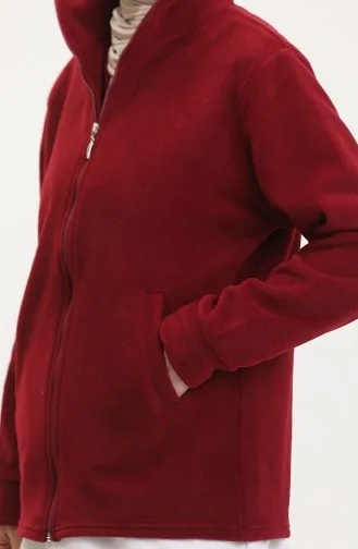 سترة بدون أكمام بجيب  0860-06 أحمر غامق 0860-06