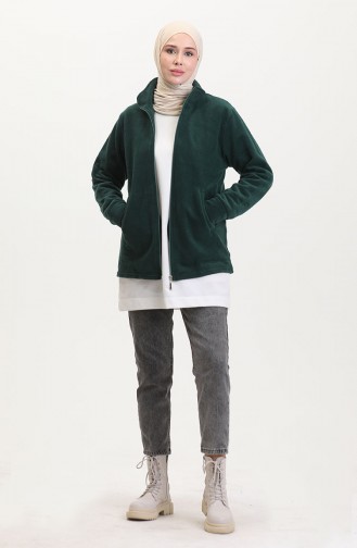 Mandarin Collar Fleece Jacket 0860-07 Khaki 0860-07