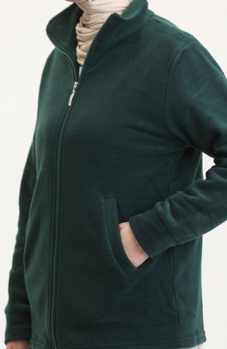 Mandarin Collar Fleece Jacket 0860-07 Khaki 0860-07