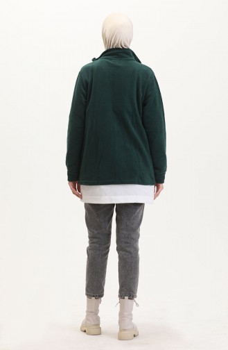 Mandarin Collar Fleece Jacket 0860-07 Khaki 0860-07