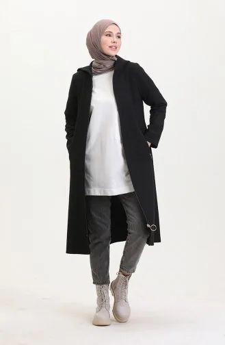 Hooded Cashmere Cape 8001-04 Black 8001-04
