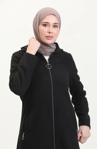 Hooded Cashmere Cape 8001-04 Black 8001-04