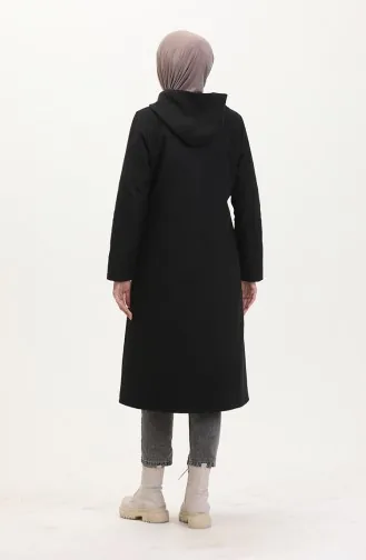 Hooded Cashmere Cape 8001-04 Black 8001-04