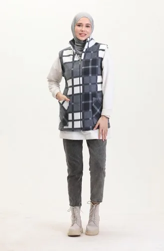 Polat Gilet Carreaux 2033-01 Gris 2033-01