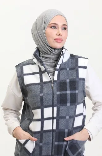 Polat Gilet Carreaux 2033-01 Gris 2033-01