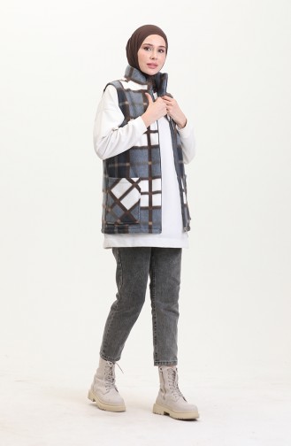 Polat Vest Plaid 2033-02 Bruin 2033-02
