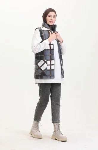 Gilet Polat à Carreaux 2033-02 Marron 2033-02