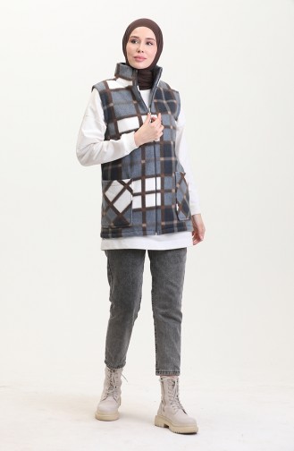 Polat Vest Plaid 2033-02 Bruin 2033-02