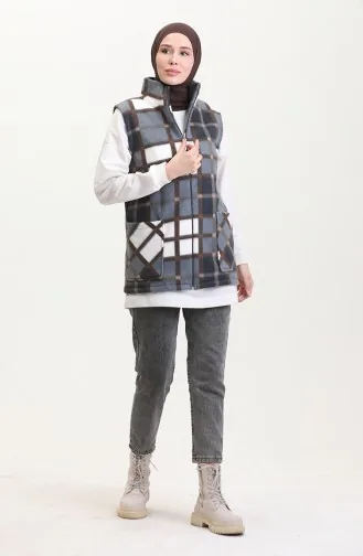 Gilet Polat à Carreaux 2033-02 Marron 2033-02