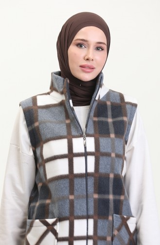 Polat Vest Plaid 2033-02 Bruin 2033-02
