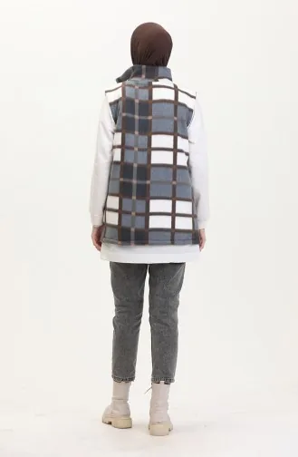 Gilet Polat à Carreaux 2033-02 Marron 2033-02