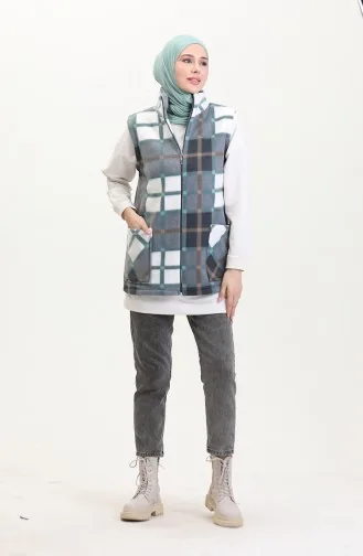 Polat Vest Plaid 2033-03 Green 2033-03
