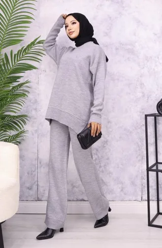 Gestreept Gestreept Gebreide Pak 3085-01 Grijs 3085-01