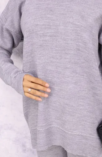 Gestreept Gestreept Gebreide Pak 3085-01 Grijs 3085-01