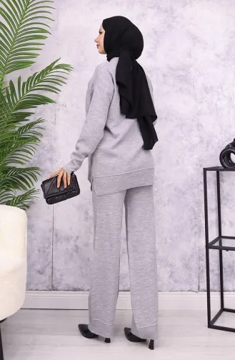 Gestreept Gestreept Gebreide Pak 3085-01 Grijs 3085-01