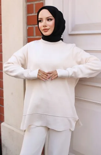 طقم تريكو بشريط 3085-04 إكرو 3085-04