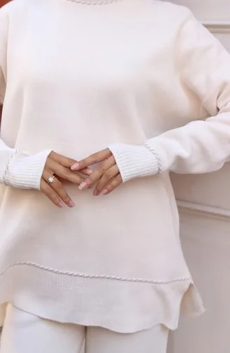 طقم تريكو بشريط 3085-04 إكرو 3085-04