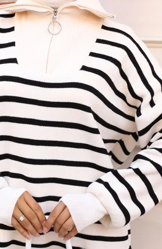 Striped Knitwear Suit 3110-02 Stone 3110-02