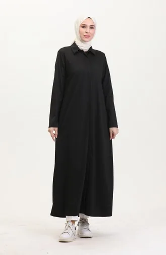 Abaya De Sport Zippée 13040-01 Noir 13040-01