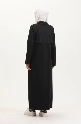 Abaya De Sport Zippée 13040-01 Noir 13040-01