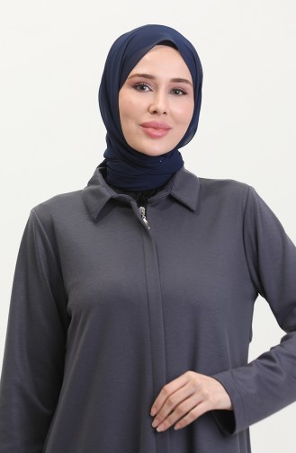 عباية رياضية بسحاب 13040-03 رمادي 13040-03