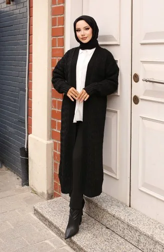 Schwarz Strickjacke 0386-03