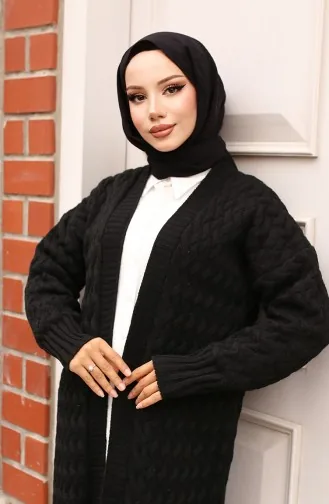 Schwarz Strickjacke 0386-03