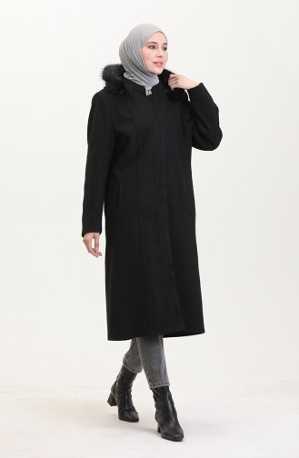معطف طويل أسود 5074-01