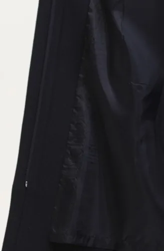 Grote Maat Jas Met Capuchon En Verborgen Rits 5074-02 Marineblauw 5074-02